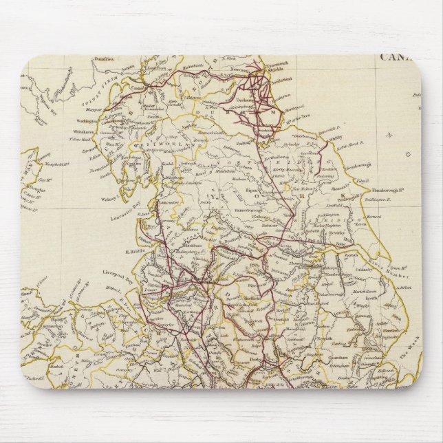 England canals, railways mouse mat (Front)