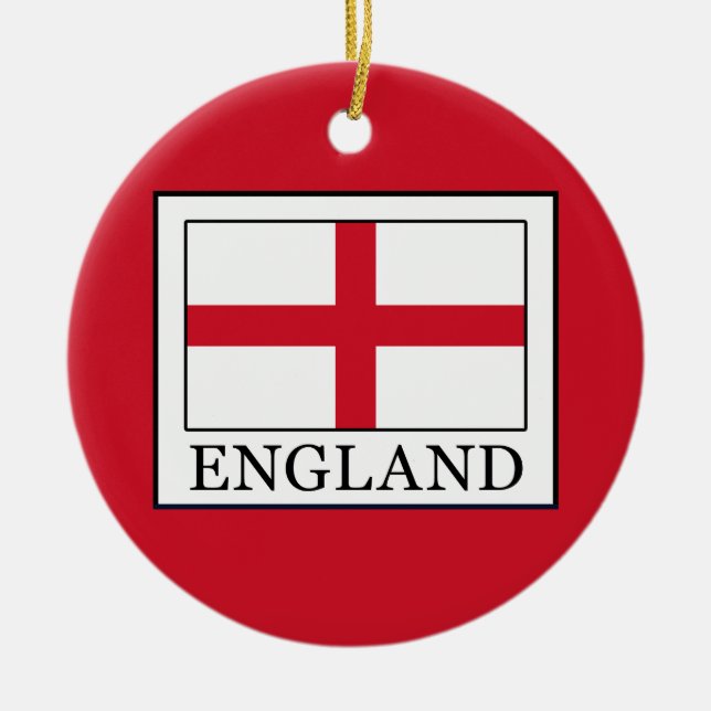 England Ceramic Tree Decoration (Front)