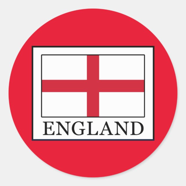 England Classic Round Sticker (Front)