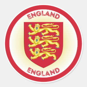 England Coat of Arms Circle Shape  Classic Round Sticker