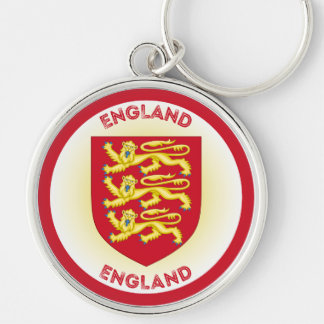 England Coat of Arms Circle Shape  Key Ring