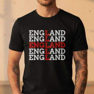 England Country Flag Name Football Soccer Fan T-Shirt