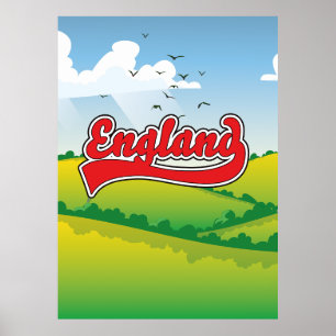 England Countryside travel poster