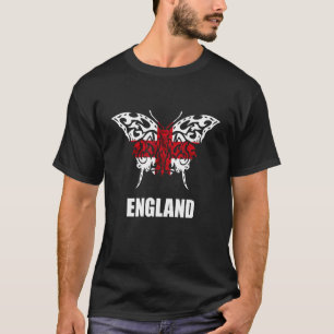 England Creepy Butterfly English Flag St George's T-Shirt