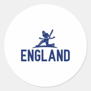 England Cricket Fan. Men Classic Round Sticker