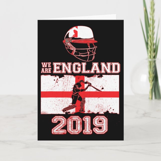 England Cricket Team Supporters We Are England Gif Card (Front)