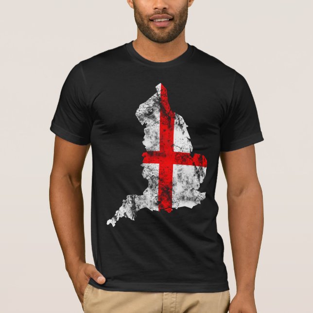 England Distressed Flag T-Shirt (Front)