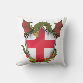 England Dragon and English Flag shield Cushion