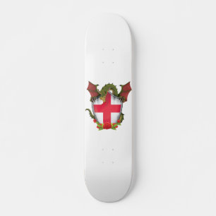 England Dragon and English Flag shield Skateboard