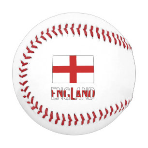 England English Flag Black Personalisation  Baseball