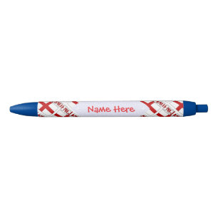 England English Flag Tiled Red Personalized  Black Ink Pen
