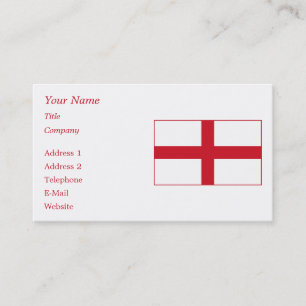 England – English National Flag Business Card