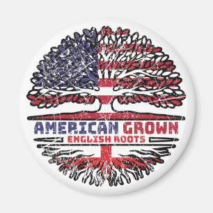 England English US American USA United States Tree Magnet