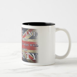 England Expects Every Man Will Do His Duty Two-Tone Coffee Mug