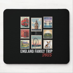 England Family Trip 2025 Postage Stamp London Eye Mouse Mat