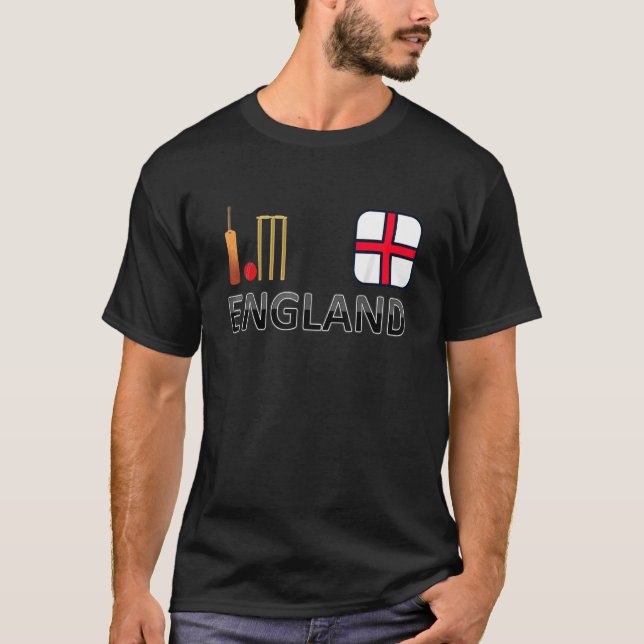 England Fans Cricket   Team English Fans Cricket T-Shirt (Front)