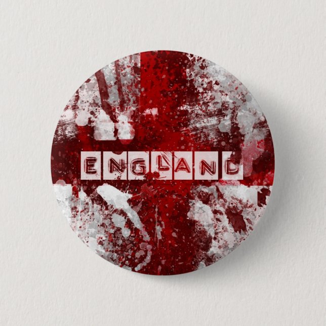 England flag 6 cm round badge (Front)