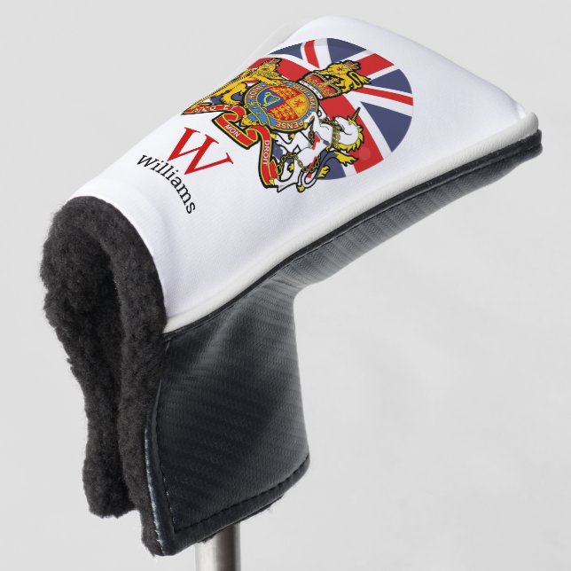 England Flag and Crest Golf Head Cover (3/4 Front)