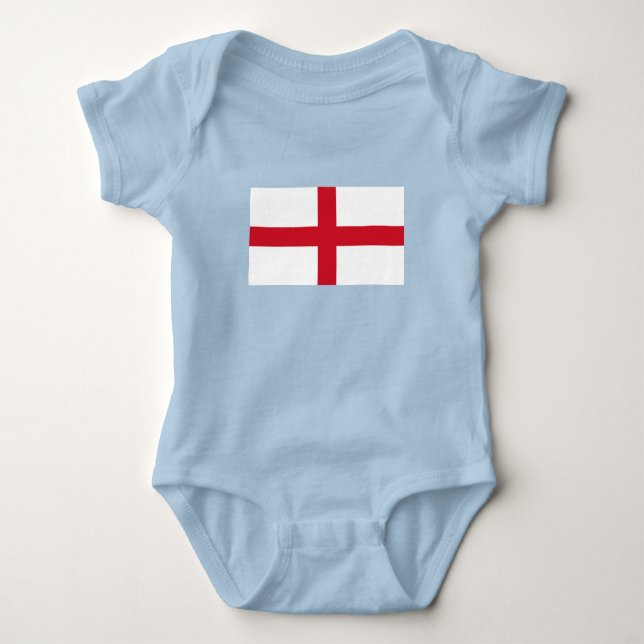 England Flag Baby Bodysuit (Front)