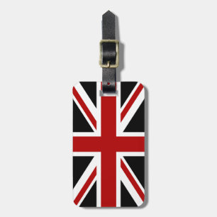 England Flag Black Red White Luggage Tag