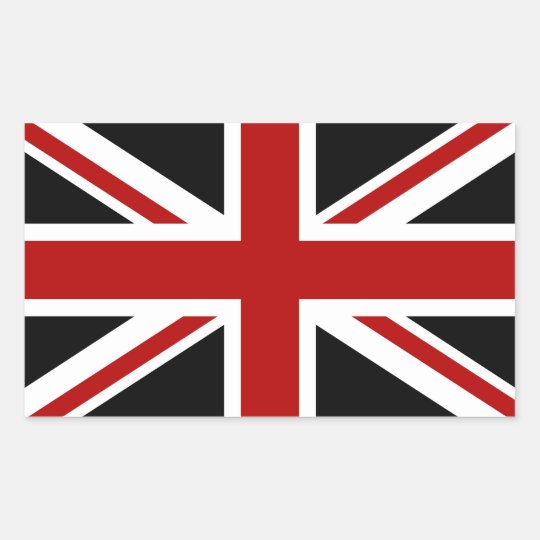 England Flag Black Red White Rectangular Sticker Zazzle Co Uk