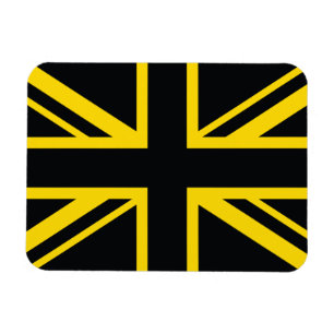 England Flag Black Yellow Magnet