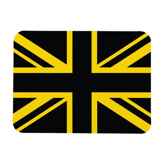 England Flag Black Yellow Magnet (Horizontal)