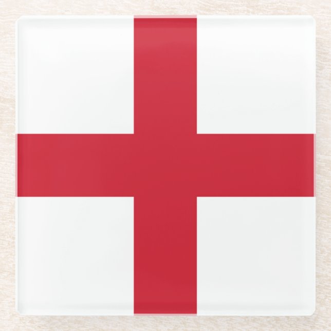 England Flag coastercnt Glass Coaster (Front)