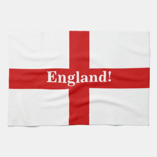 England Flag - Engerland! Engerland! Tea Towel