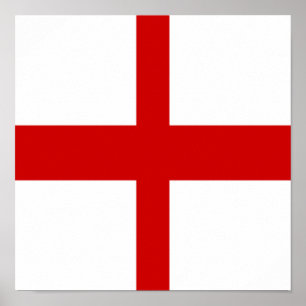 England Flag English Country Pride Home Homeland Poster