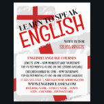England Flag, English Language Course Advertising Flyer<br><div class="desc">England Flag,  English Language Course Advertising Flyers By The Business Card Store.</div>