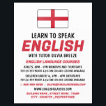 England Flag, English Language Course Advertising Flyer<br><div class="desc">England Flag,  English Language Course Advertising Flyers By The Business Card Store.</div>
