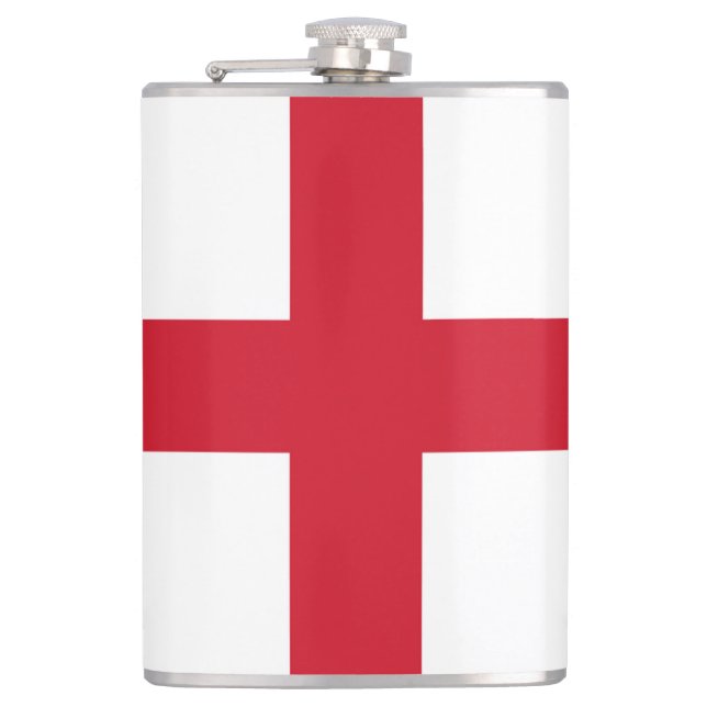 England Flag flacnt Hip Flask (Front)