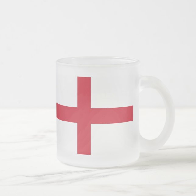 England flag frosted glass coffee mug (Right)
