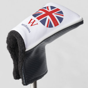 England Flag Monogram  Golf Head Cover