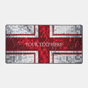 England Flag Mosaic Design Desk Mat