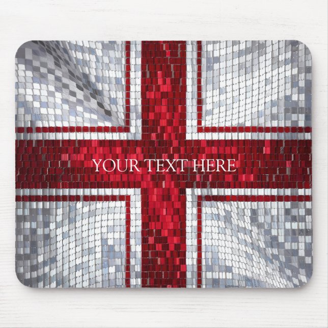 England Flag Mosaic Design Mouse Mat (Front)