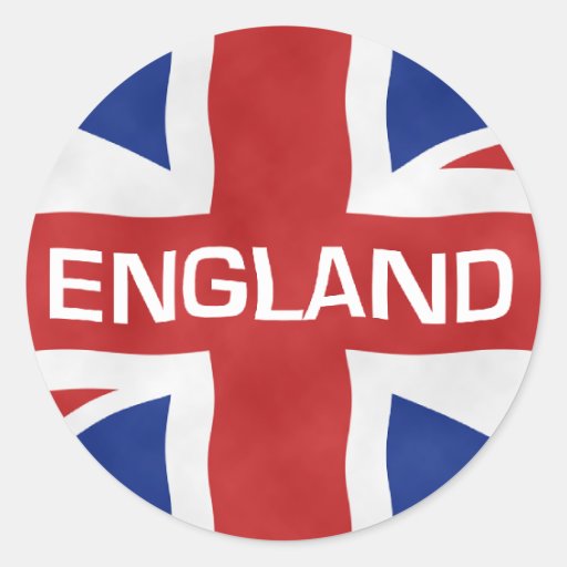 Image of England Flag of the United Kingdom (UK) Classic Round Sticker