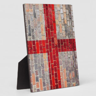 England flag on a brick wall plaque