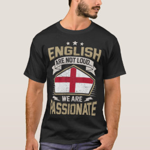 England Flag Passionate English Girls & Women T-Shirt