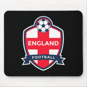England Flag Retro Footll Soccer English Fan Shirt Mouse Mat
