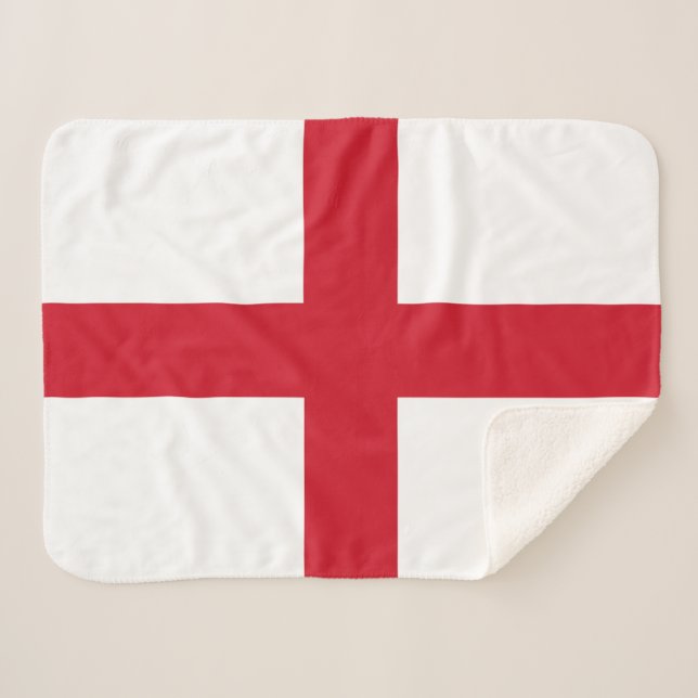 England Flag Sherpa Blanket (Front (Horizontal))