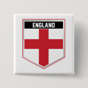 England Flag Shield 15 Cm Square Badge