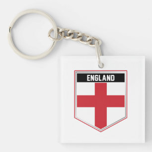 England Flag Shield Key Ring