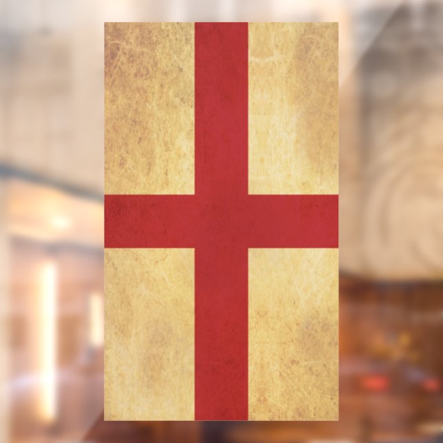 England Flag Vintage Design Window Cling (Sheet 2)