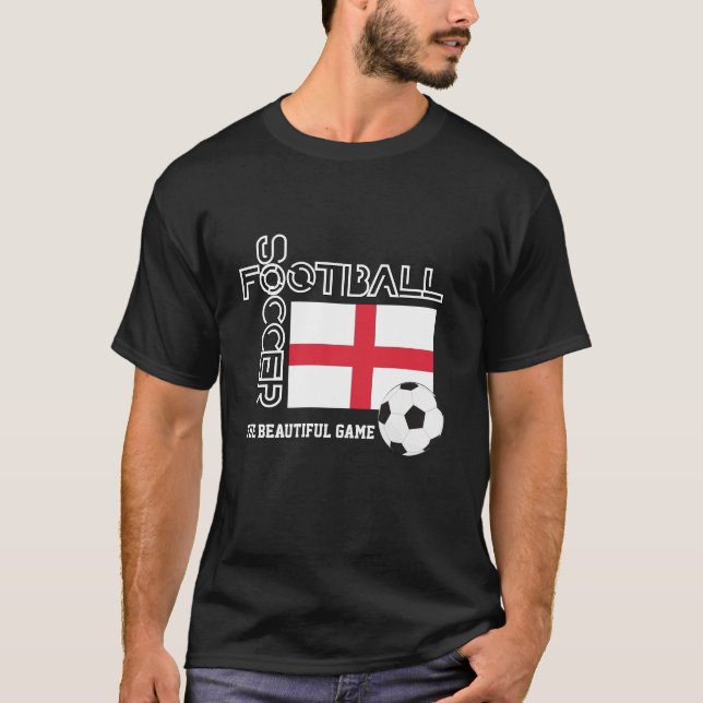 ENGLAND FLAG World Football Soccer T-Shirt (Front)