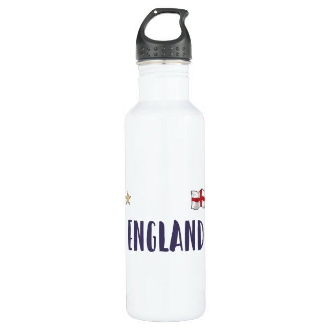 England Football Fan Shirt English Flag 710 Ml Water Bottle (Front)