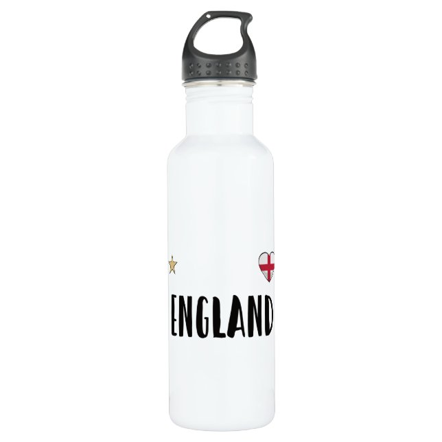 England Football Fan Shirt English Flag 710 Ml Water Bottle (Front)