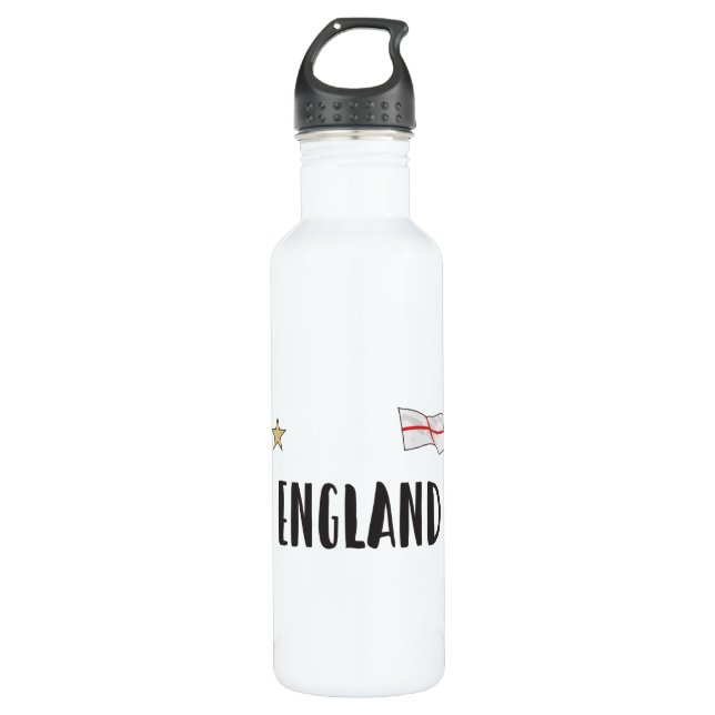 England Football Fan Shirt English Flag 710 Ml Water Bottle (Front)