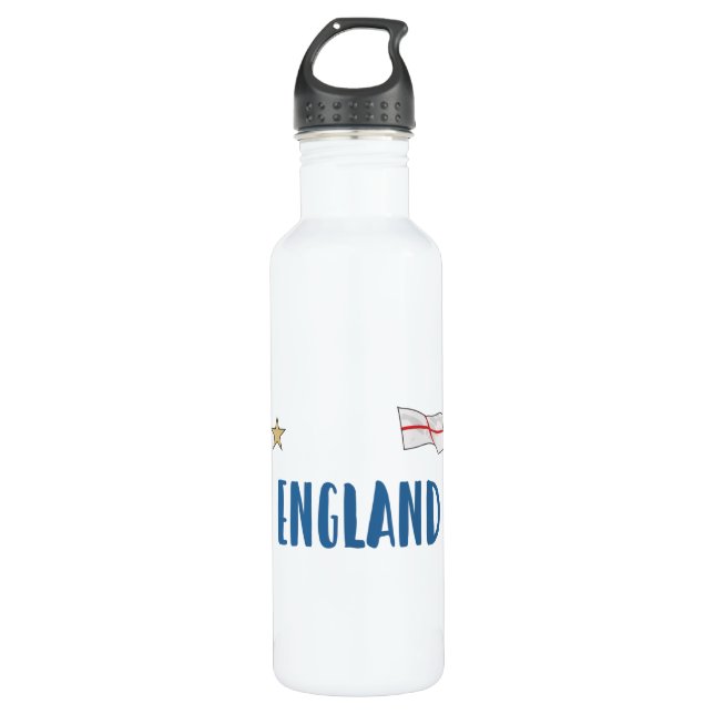 England Football Fan Shirt English Flag 710 Ml Water Bottle (Front)